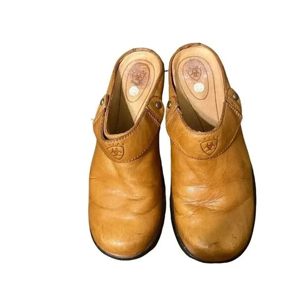 Ariat Tan Leather Mules - Picture 2 of 8